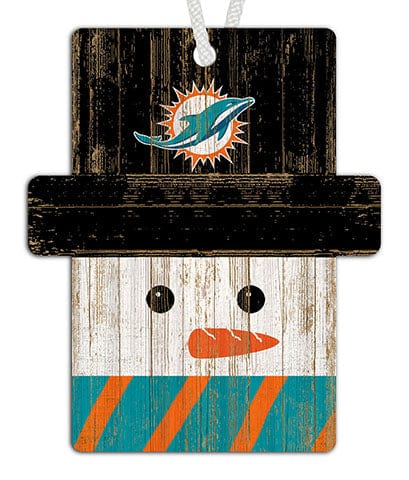 Fan Creations Ornament Miami Dolphins Snowman Ornament