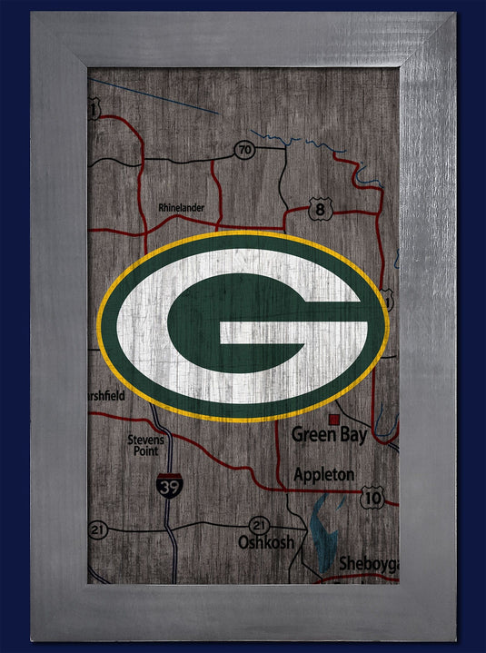 Fan Creations Home Decor Green Bay Packers   City Map 11x19