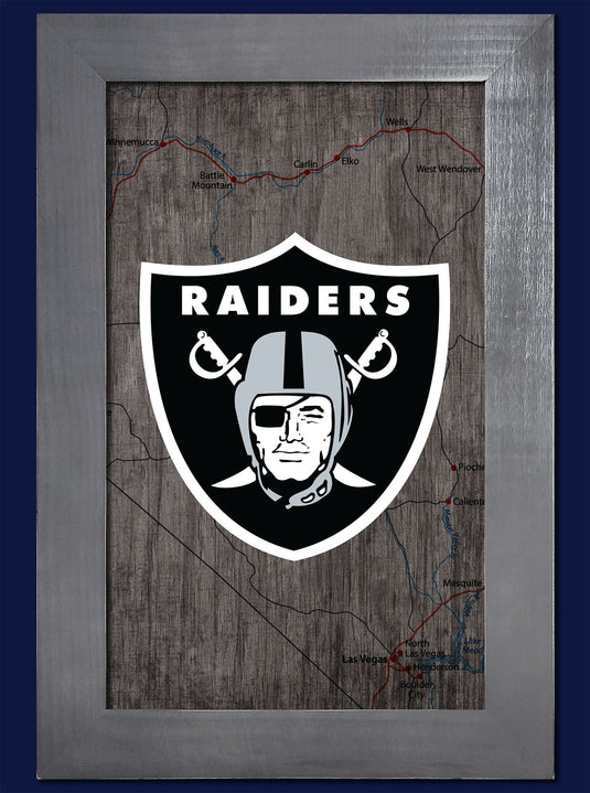 Fan Creations Home Decor Las Vegas Raiders   City Map 11x19