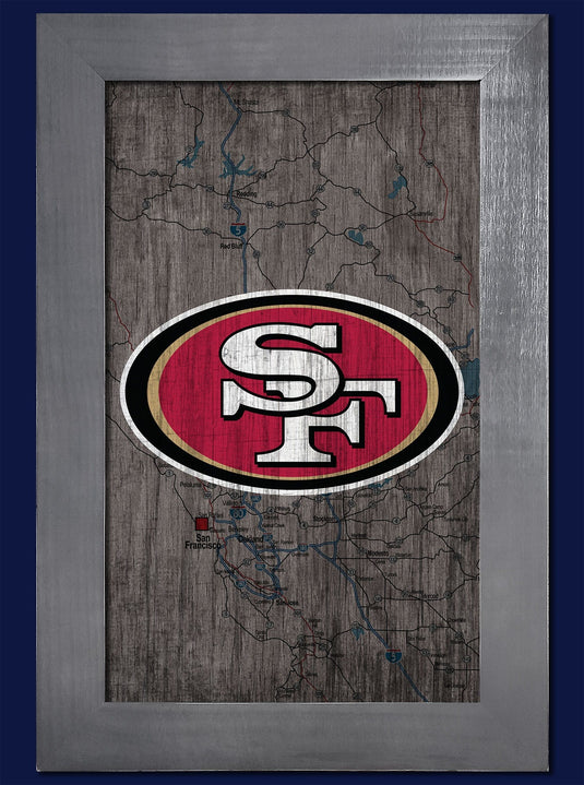 Fan Creations Home Decor San Francisco 49ers   City Map 11x19