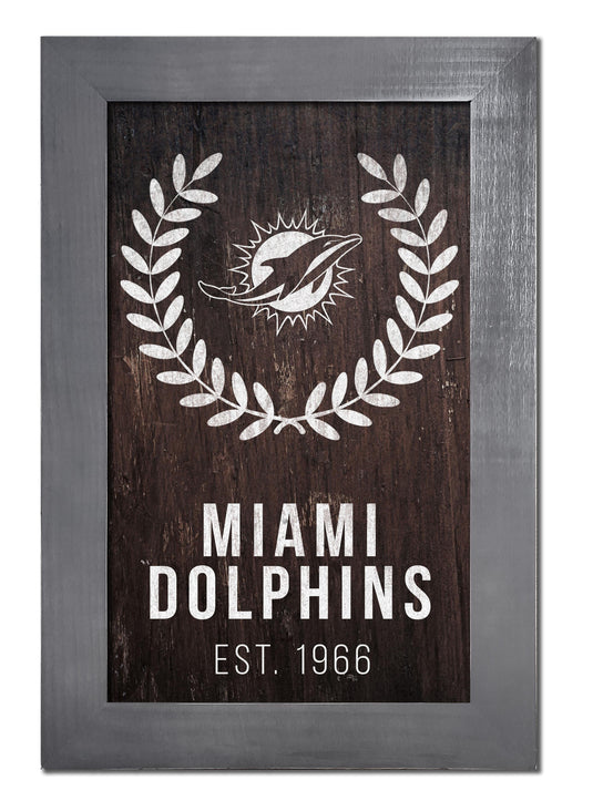 Fan Creations Home Decor Miami Dolphins   Laurel Wreath 11x19