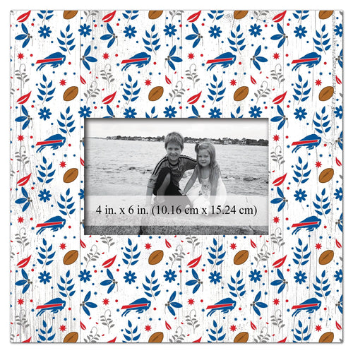 Fan Creations Home Decor Buffalo Bills  Floral Pattern 10x10 Frame