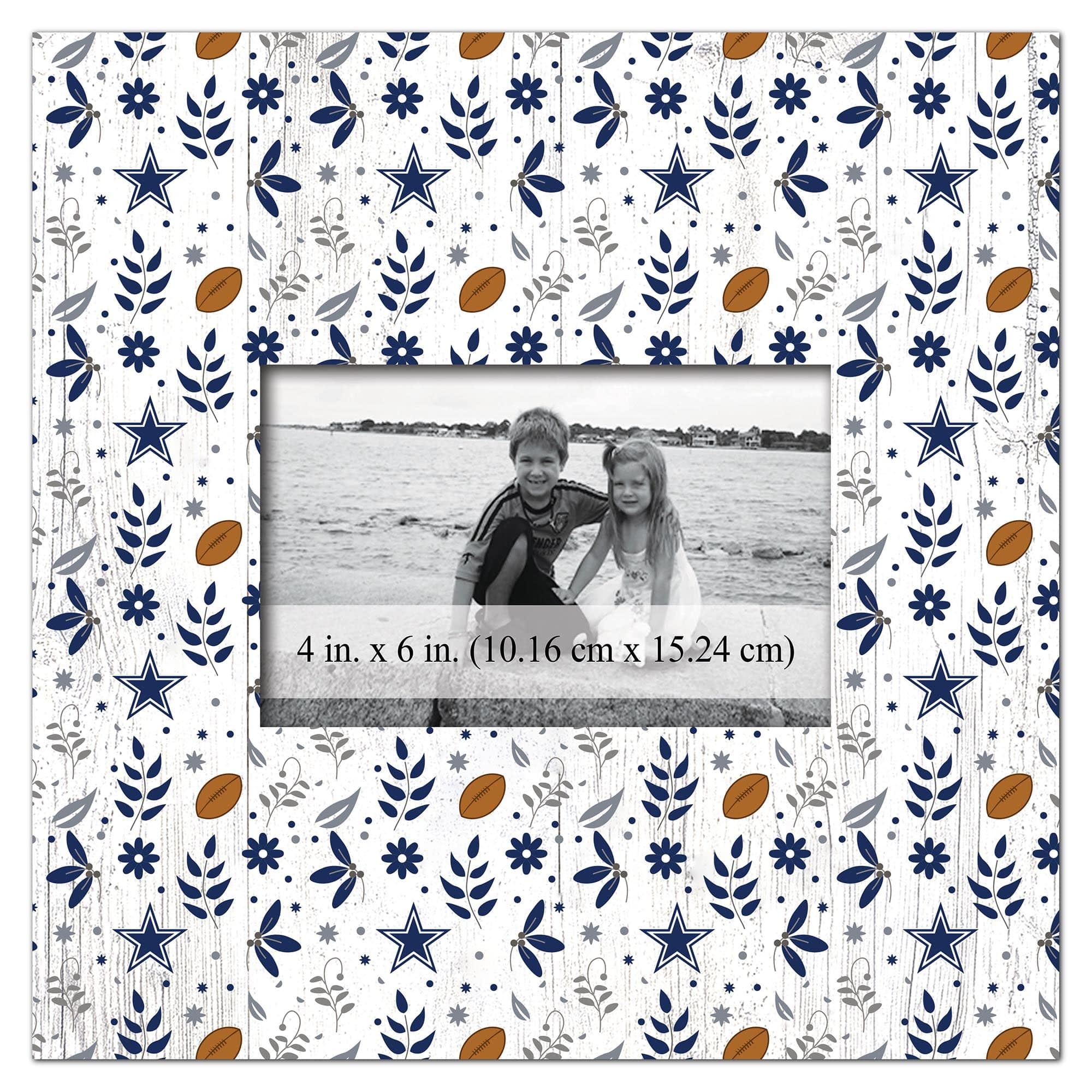 Dallas Cowboys Floral Pattern 10x10 Frame – Fan Creations GA
