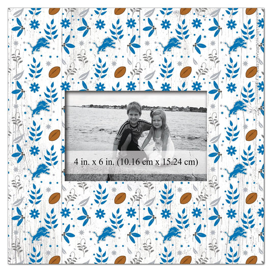 Fan Creations Home Decor Detroit Lions  Floral Pattern 10x10 Frame