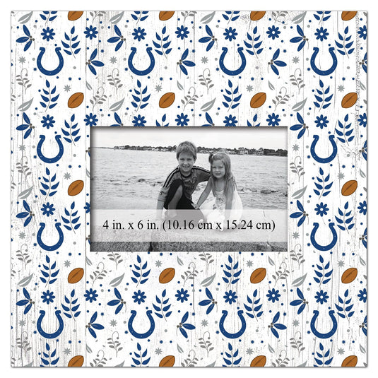 Fan Creations Home Decor Indianapolis Colts  Floral Pattern 10x10 Frame