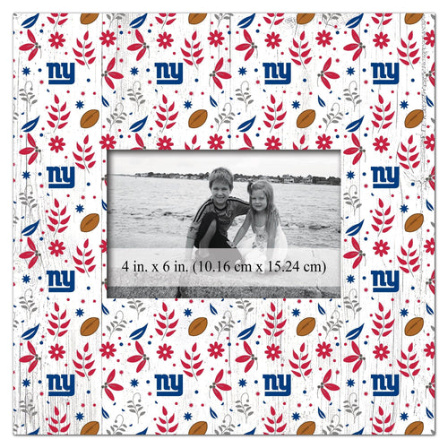 Fan Creations Home Decor New York Giants  Floral Pattern 10x10 Frame