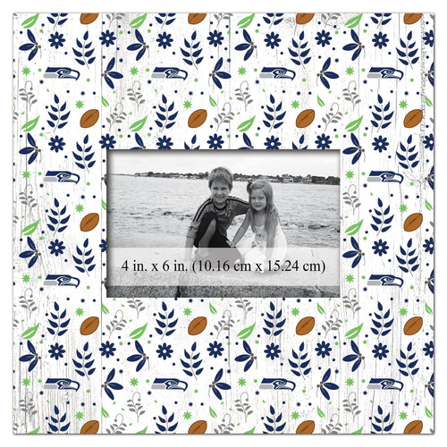 Fan Creations Home Decor Seattle Seahawks  Floral Pattern 10x10 Frame