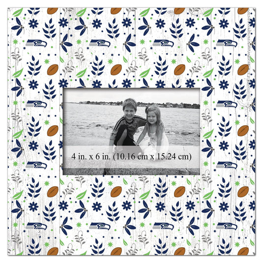 Fan Creations Home Decor Seattle Seahawks  Floral Pattern 10x10 Frame