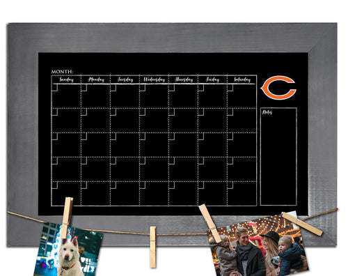 Fan Creations Home Decor Chicago Bears   Monthly Chalkboard With Frame & Clothespins