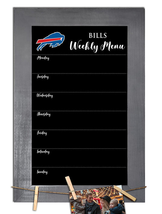 Fan Creations Home Decor Buffalo Bills   Weekly Chalkboard With Frame & Clothespins