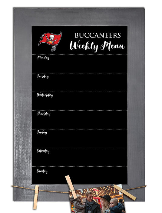 Fan Creations Home Decor Tampa Bay Buccaneers   Weekly Chalkboard With Frame & Clothespins