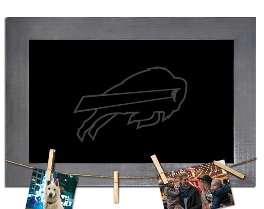 Fan Creations Home Decor Buffalo Bills   Blank Chalkboard With Frame & Clothespins