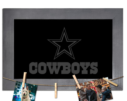 Fan Creations Home Decor Dallas Cowboys   Blank Chalkboard With Frame & Clothespins