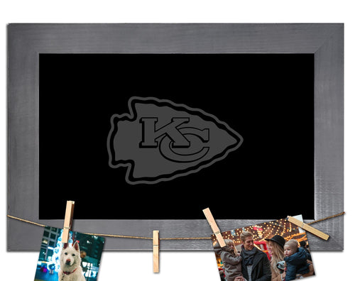 Fan Creations Home Decor Kansas City Chiefs   Blank Chalkboard With Frame & Clothespins