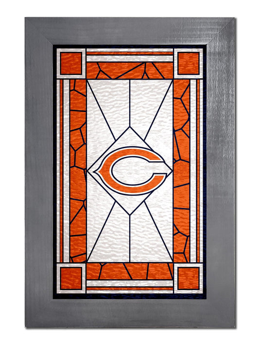 Fan Creations Home Decor Chicago Bears   Stained Glass 11x19