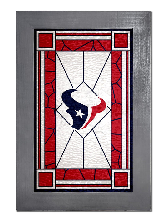 Fan Creations Home Decor Houston Texans   Stained Glass 11x19