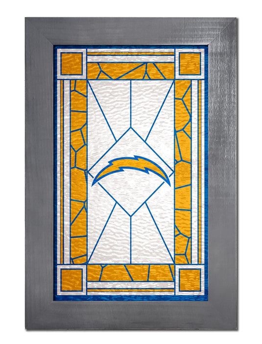 Fan Creations Home Decor Los Angeles Chargers   Stained Glass 11x19