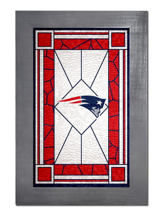 Fan Creations Home Decor New England Patriots   Stained Glass 11x19