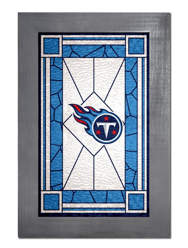 Fan Creations Home Decor Tennessee Titans   Stained Glass 11x19