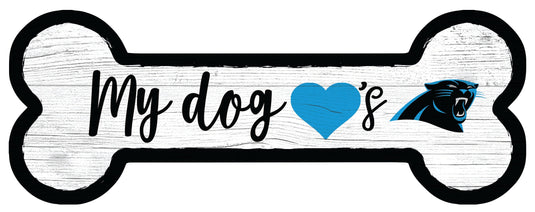 Fan Creations 6x12 Horizontal Carolina Panthers Dog Bone Sign