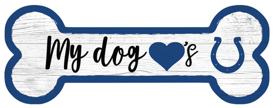 Fan Creations 6x12 Horizontal Indianapolis Colts Dog Bone Sign