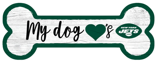 Fan Creations 6x12 Horizontal New York Jets Dog Bone Sign