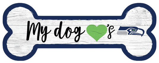 Fan Creations 6x12 Horizontal Seattle Seahawks Dog Bone Sign