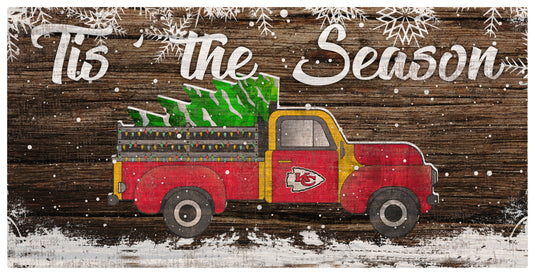 Fan Creations Holiday Home Decor Kansas City Chiefs Tis The Season 6x12