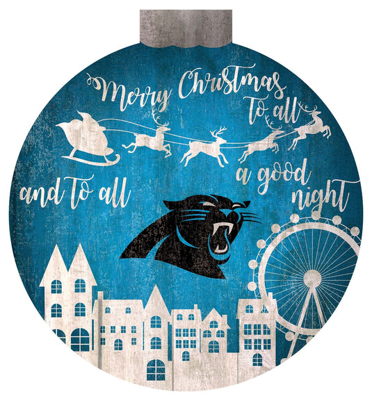 Fan Creations Holiday Home Decor Carolina Panthers Christmas Village 12in