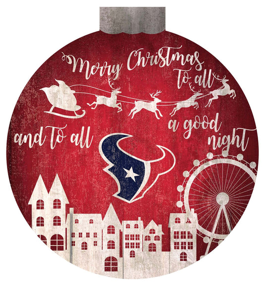 Fan Creations Holiday Home Decor Houston Texans Christmas Village 12in