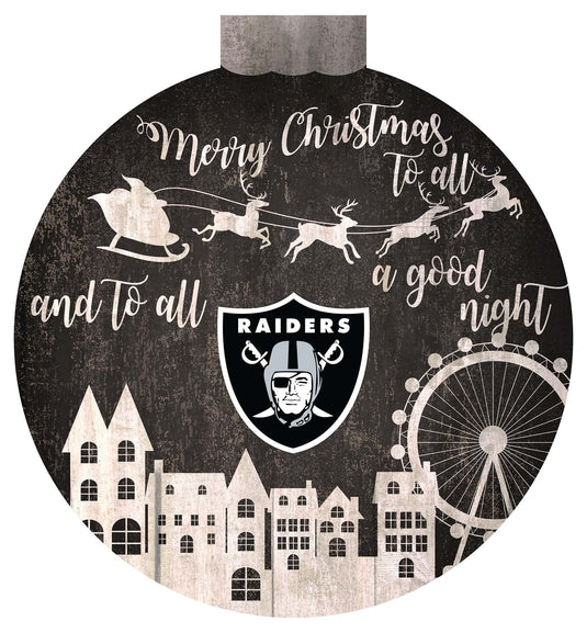 Fan Creations Holiday Home Decor Las Vegas Raiders Christmas Village 12in