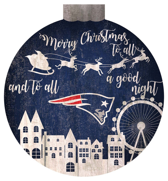 Fan Creations Holiday Home Decor New England Patriots Christmas Village 12in