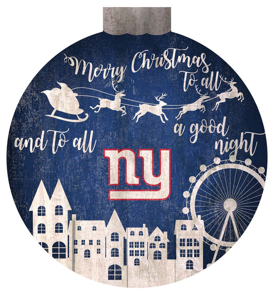 Fan Creations Holiday Home Decor New York Giants Christmas Village 12in