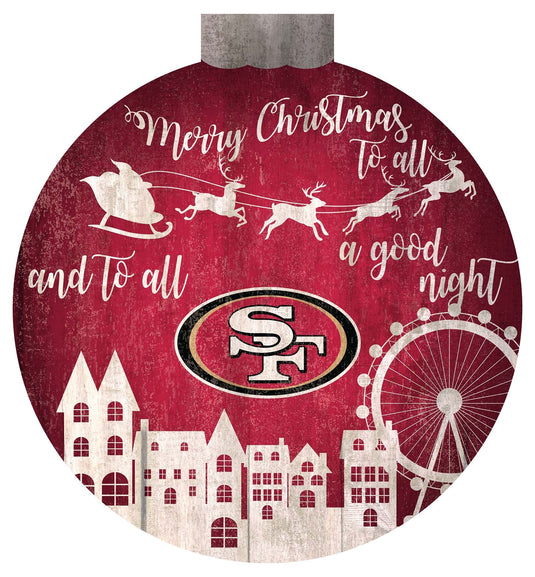 Fan Creations Holiday Home Decor San Francisco 49ers Christmas Village 12in