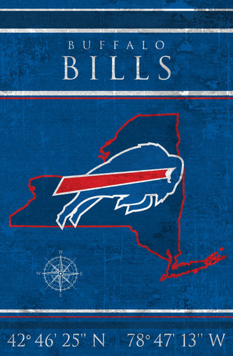 Fan Creations Home Decor Buffalo Bills   Coordinates 17x26