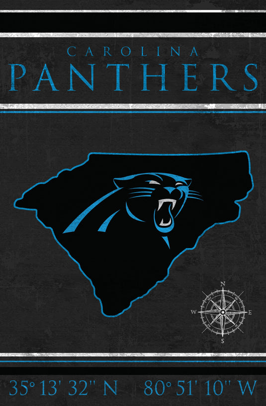 Fan Creations Home Decor Carolina Panthers   Coordinates 17x26