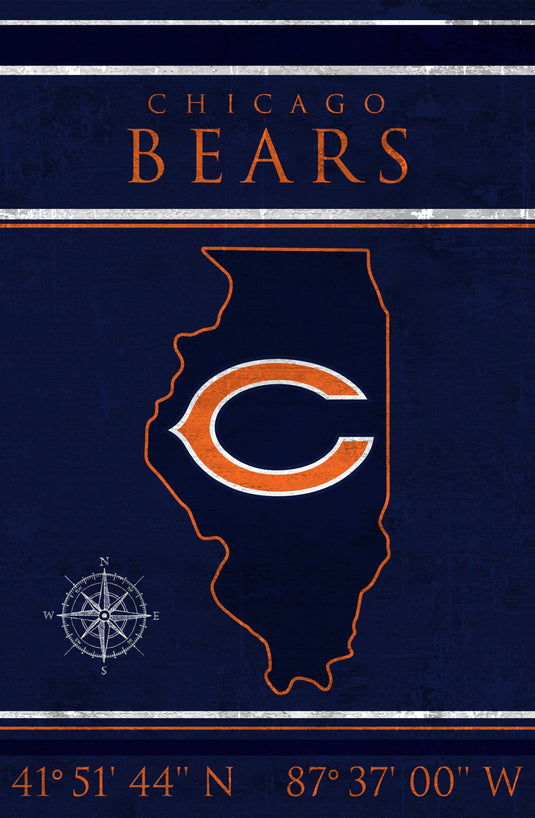 Fan Creations Home Decor Chicago Bears   Coordinates 17x26