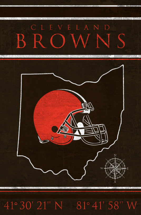 Fan Creations Home Decor Cleveland Browns   Coordinates 17x26