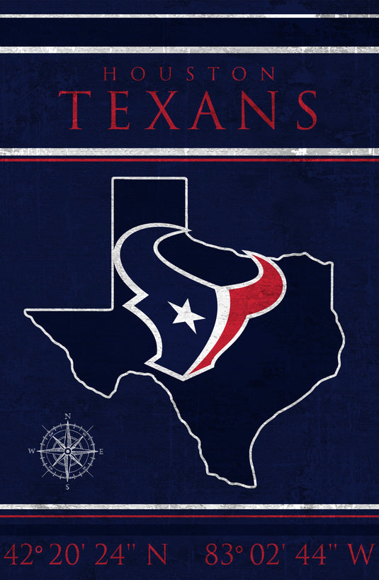 Fan Creations Home Decor Houston Texans   Coordinates 17x26