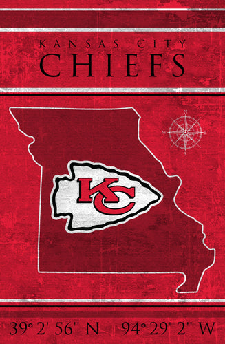 Fan Creations Home Decor Kansas City Chiefs   Coordinates 17x26