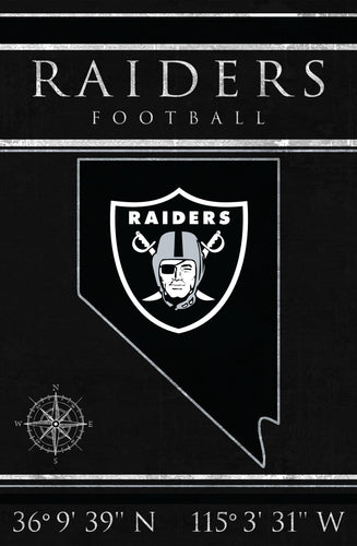 Fan Creations Home Decor Las Vegas Raiders   Coordinates 17x26