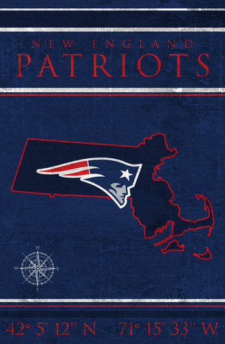 Fan Creations Home Decor New England Patriots   Coordinates 17x26