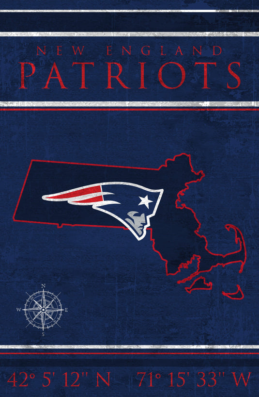 Fan Creations Home Decor New England Patriots   Coordinates 17x26