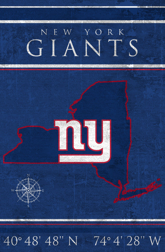 Fan Creations Home Decor New York Giants   Coordinates 17x26