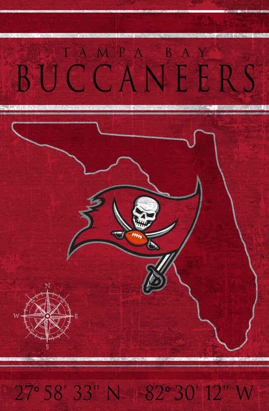 Fan Creations Home Decor Tampa Bay Buccaneers   Coordinates 17x26