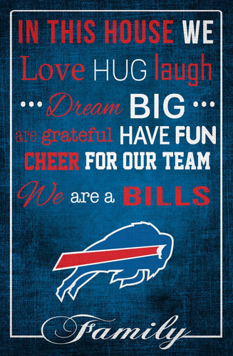 Fan Creations Home Decor Buffalo Bills   In This House 17x26