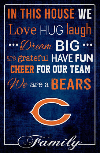 Fan Creations Home Decor Chicago Bears   In This House 17x26