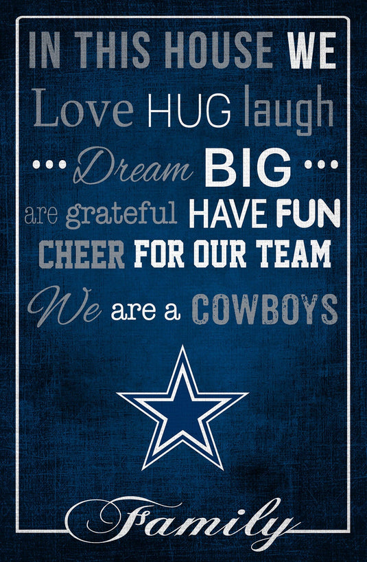 Fan Creations Home Decor Dallas Cowboys   In This House 17x26