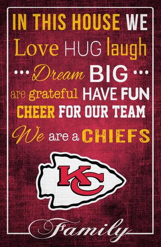 Fan Creations Home Decor Kansas City Chiefs   In This House 17x26