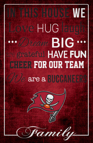 Fan Creations Home Decor Tampa Bay Buccaneers   In This House 17x26